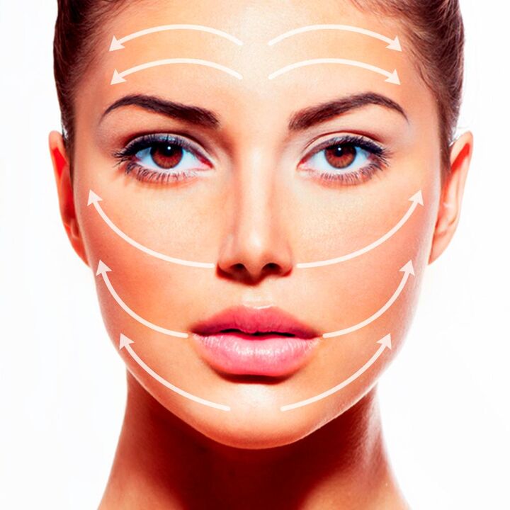 ضعي كريم Inno Gialuron على طول خطوط التدليك